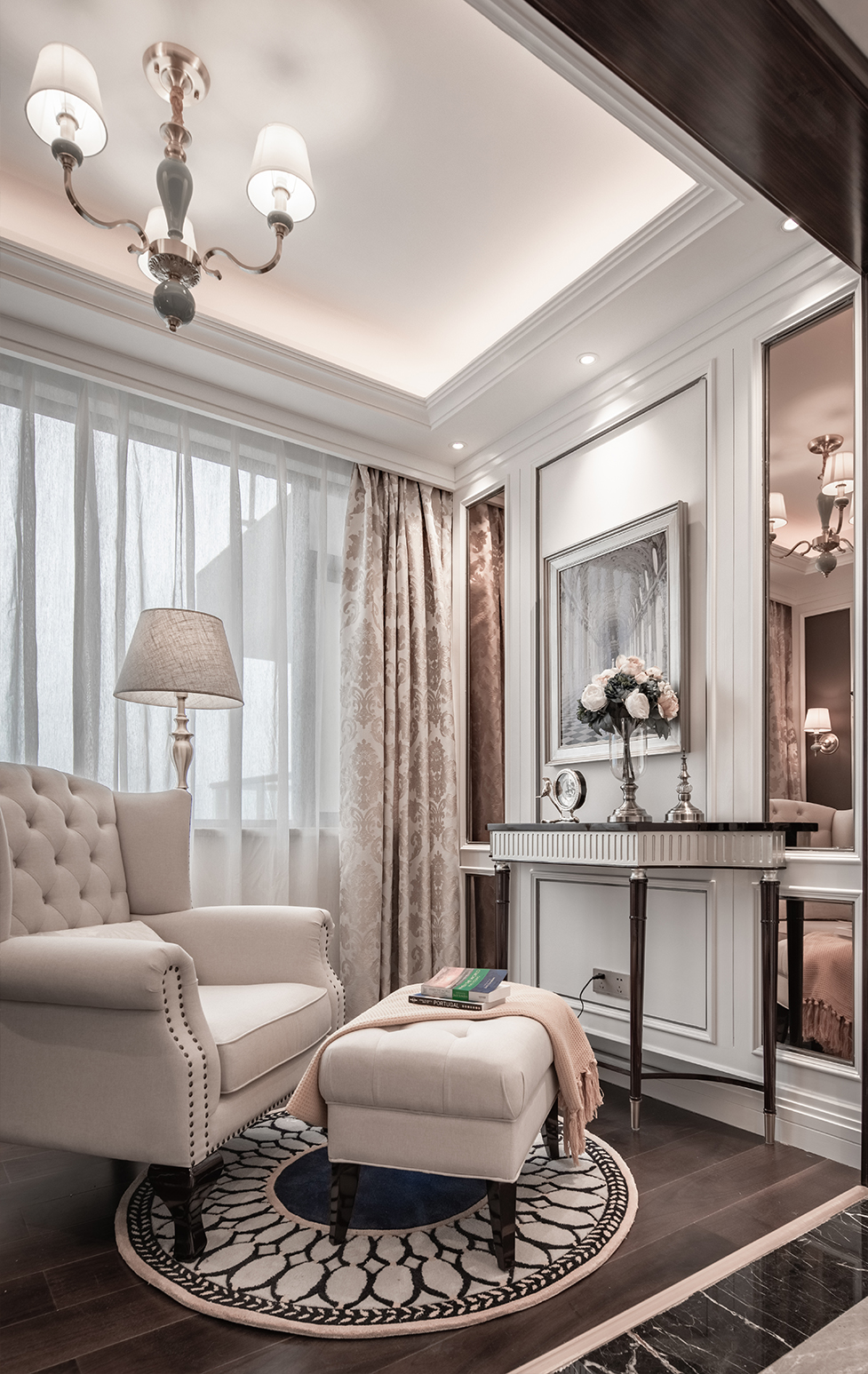 现代法式风格室内设计家装案例-阳台 现代法式风格室内设计家装案例-阳台