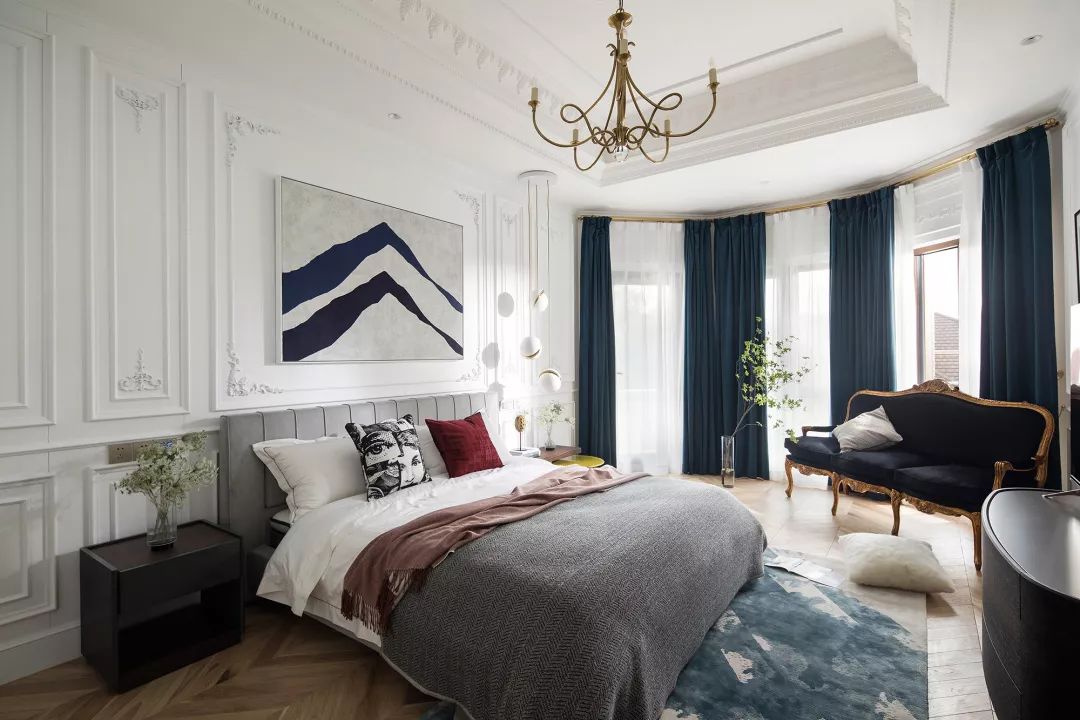 法式风格家装设计室内装修效果图-卧室 法式风格家装设计室内装修效果图-卧室