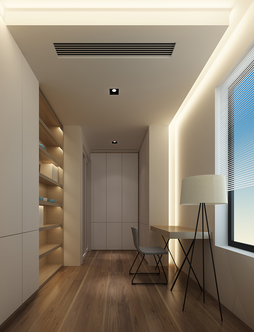 简约轻奢风格室内装修设计效果图-富春山居四居190平米-室内书房装修设计 简约轻奢风格室内装修设计效果图-富春山居四居190平米-室内书房装修设计